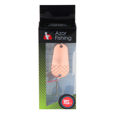 AZOR FISHING Блесна колеблющаяся, тип Шторлинг, 15гр, 3 цвета