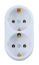 СТАРТ SA1/2-ZD разветвитель 2роз. 16А земля, шторки