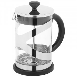 Чайник/кофейник (френч-пресс) 800мл, AMORE, нерж сталь/боросилик.стекло 107622 Mallony