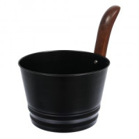 Бадья 4л, черная, сталь, 41351 Банные штучки