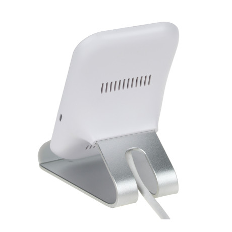 BY Беспроводное зарядное устройство Qi, 15W, тканевое покрытие, настольная, белый