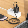 hoco. Зарядное устройство модель CS24A, USB-С 25W + Кабель для зарядки С-IP, цвет: черный