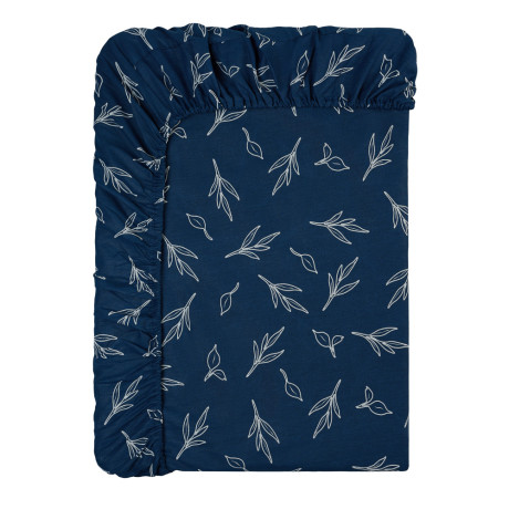 PROVANCE Нэви Простыня на резинке 200х200х20см, 100% хлопок, бязь, синий