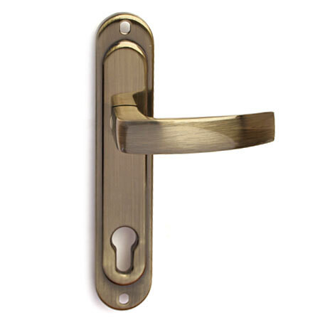 Ручки на планке Apecs HP-85.0101-AB (бронза, под цилиндр, межос-85мм)