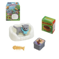 ИГРОЛЕНД Питомец с акс. &quot;Котя в домике&quot; ABS, PP, 12х4,8х15,8 см, 4 диз.
