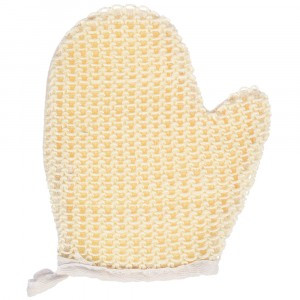 Мочалка из сизаля, варежка с хлопком, 18х20 см Банные штучки