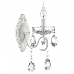 LUMION 8189/1W CLASSI LN25 бел. мет./хрусталь Бра E14 40W 220V SNOW