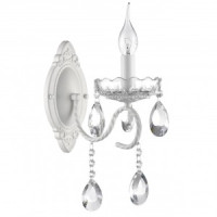 LUMION 8189/1W CLASSI LN25 бел. мет./хрусталь Бра E14 40W 220V SNOW