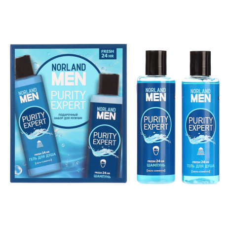 Подарочный набор мужской NORLAND MEN Purity expert:Гель для душа 200мл+шампунь 200мл