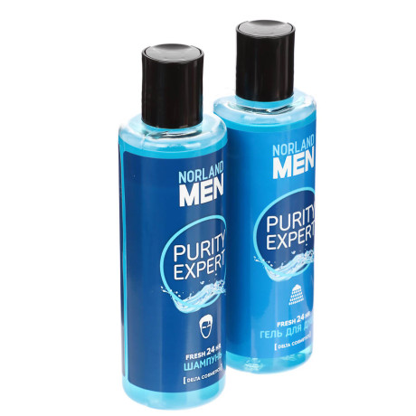 Подарочный набор мужской NORLAND MEN Purity expert:Гель для душа 200мл+шампунь 200мл