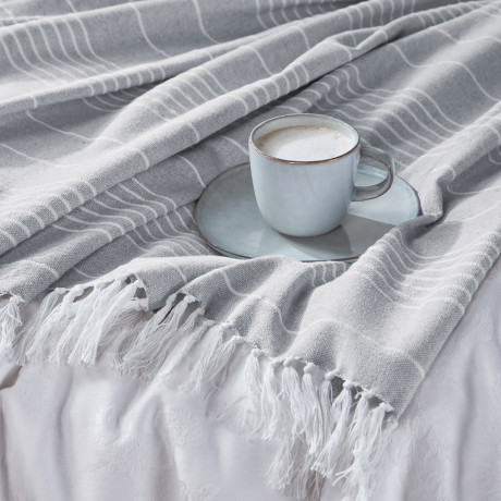 PROVANCE Нэви Плед хлопок 140х200см, серый