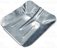 Лопата ЛС с накладкой 355х380мм Алюминиевая ( цена от 10 шт)