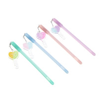 Ручка гелевая синяя, с подвеской - брелоком в форме ключа, 4 цвета