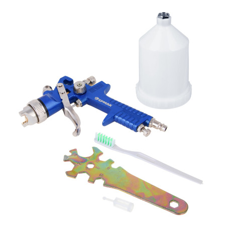 ЕРМАК Краскораспылитель, емкость -0.6 л, сопло 1.7 мм, 2,5- 3,5 бар, 180 л/мин