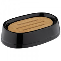Мыльница для ванной комнаты Barcelona,керамика/бамбук,12,5*8*3 см,106619/ Leonord