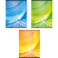 Тетрадь общая А4,96л,кл,скоб,блок-офсет-2 Attache Сфера син/зелен/жел васс 969513