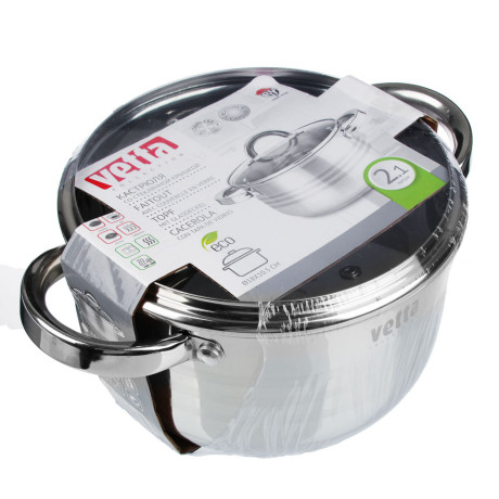 VETTA Фултон Кастрюля 18х10,5см, 2,1л, со стекл. крышкой, индукция