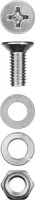 Винт (DIN965) в компл. гайка (DIN934), шайба (DIN125), шайба пруж. (DIN127), M4 x 16мм, 30 шт, ЗУБР