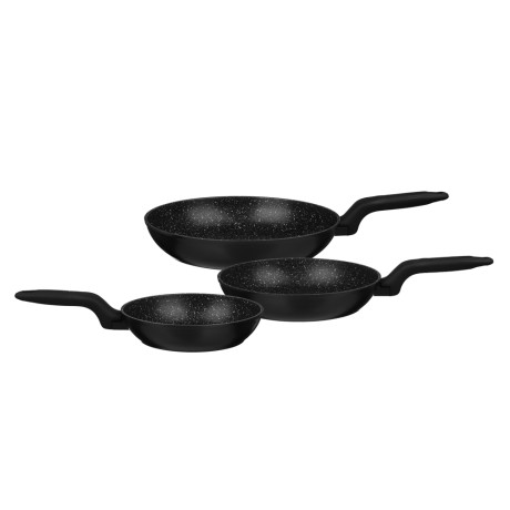 SATOSHI Стоун Набор сковород литых 3пр., d20, 24, 28см, антипригарное покрытие Мрамор