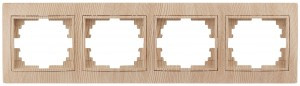 ЭРА Intro Plano рамка, СУ 4 мест. сосна, 1-504-11, Б0030105