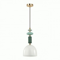 ODEON LIGHT 4861/1C CLASSIC ODL_EX21 зол/разноцв/керам/стекл св-к подвесной E14 1x40W 1980210 CANDY