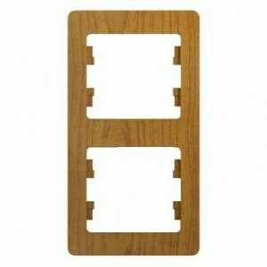 Systeme Electric GLOSSA рамка СУ 2 мест. темный дуб (вертик.) GSL000506 (2!)