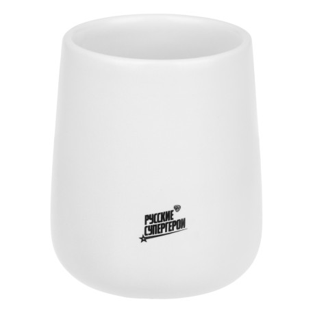 BY Русские Супергерои Стакан для ванной комнаты, 400 мл, керамика, белый
