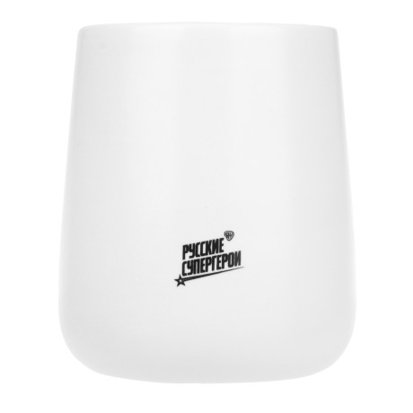 BY Русские Супергерои Стакан для ванной комнаты, 400 мл, керамика, белый