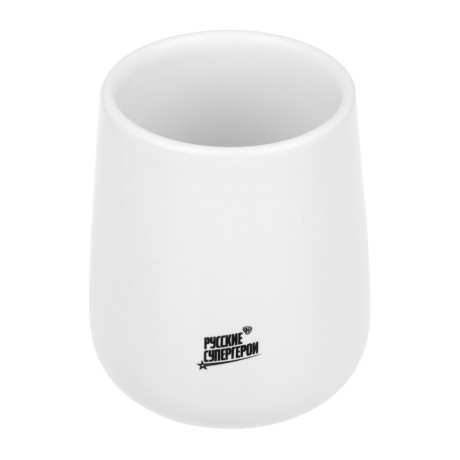 BY Русские Супергерои Стакан для ванной комнаты, 400 мл, керамика, белый