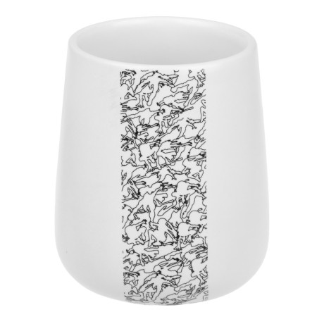 BY Русские Супергерои Стакан для ванной комнаты, 400 мл, керамика, белый