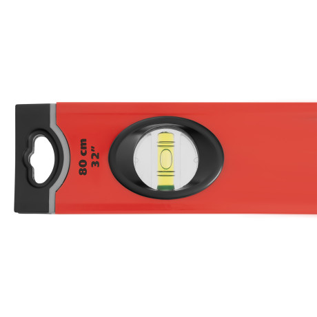 Уровень алюминиевый, 800 мм, 3 глазка, ударопрочные заглушки, двухкомпонентные ручки Matrix ProFI