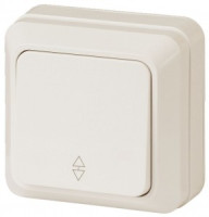 ЭРА Intro Quadro ОУ выкл. 1 кл. (перекл. проходн.) 2-103-02, слоновая кость 53751
