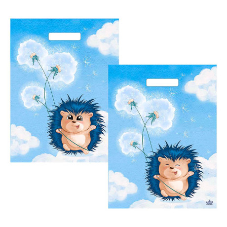 Пакет Летний Зайка/Ёжик-пакет вырубной, L 40х31см, 60 мкм, ламинат