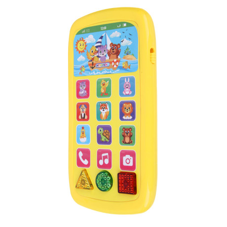 ИГРОЛЕНД Смартфон обучающий с комбинированными кнопками, свет, звук, 3ААА, ABS, 8х15х1,5см
