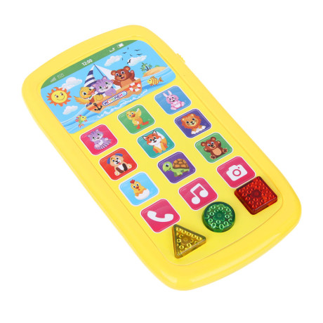 ИГРОЛЕНД Смартфон обучающий с комбинированными кнопками, свет, звук, 3ААА, ABS, 8х15х1,5см