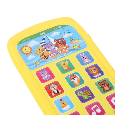 ИГРОЛЕНД Смартфон обучающий с комбинированными кнопками, свет, звук, 3ААА, ABS, 8х15х1,5см