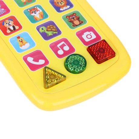 ИГРОЛЕНД Смартфон обучающий с комбинированными кнопками, свет, звук, 3ААА, ABS, 8х15х1,5см