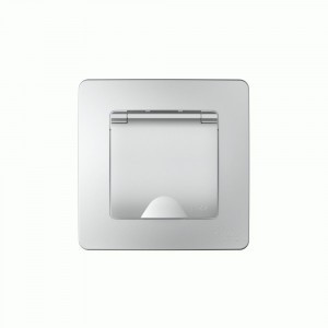 Systeme Electric BLANCA роз. СУ 1 мест. земля, штор, крышка(IP44) 16А 250В АЛЮМИНИЙ BLNRS441113 (5!)