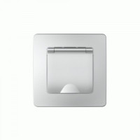 Systeme Electric BLANCA роз. СУ 1 мест. земля, штор, крышка(IP44) 16А 250В АЛЮМИНИЙ BLNRS441113 (5!)