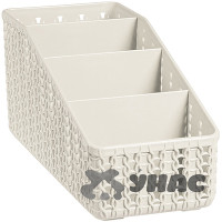 Органайзер ВЯЗАНИЕ 4 секции бел ротанг М2382 (16)