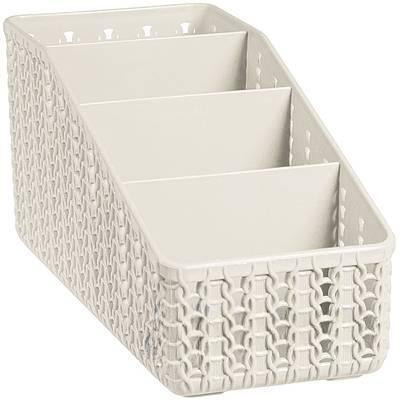 Органайзер ВЯЗАНИЕ 4 секции бел ротанг М2382 (16)