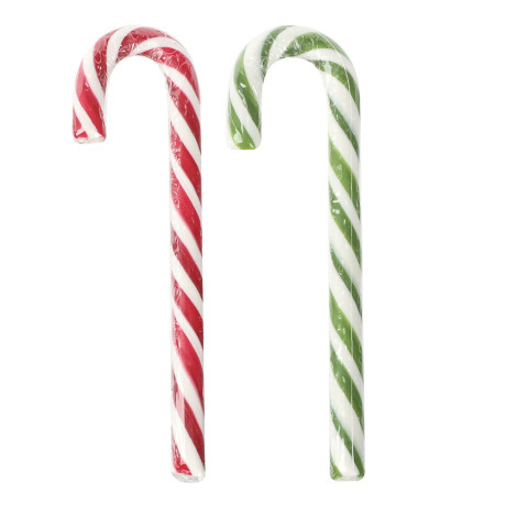 Карамельная трость новогодняя два вкуса: яблоко, клубника 15г