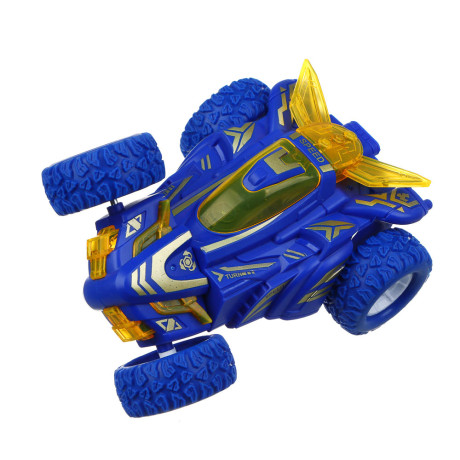 ИГРОЛЕНД Машинка трюковая, свет, разворот, 3хLR41, АBS, РР, 12x9,5x5,5см, 4 дизайна