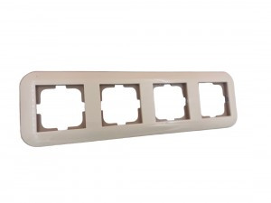 OVIVO Рамка СУ 4 мест. LOFT, крем/крафт, 404-020006-228