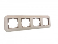 OVIVO Рамка СУ 4 мест. LOFT, крем/крафт, 404-020006-228