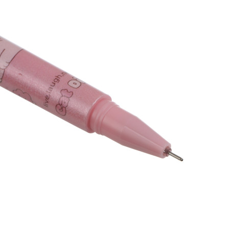 Ручка гелевая черная 0,5мм, с LED подсветкой "Котики", 4 вида