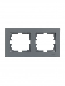 Lezard VESNA рамка СУ 2 мест. (горизонт) графит 742-3400-147