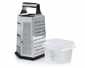 Терка шестигранная с контейнером h=22,9см, нерж. сталь, ручка сталь TR-21906 TalleR