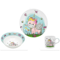 Набор посуды 3пр, тм MILLIMI Единорог, фарфор