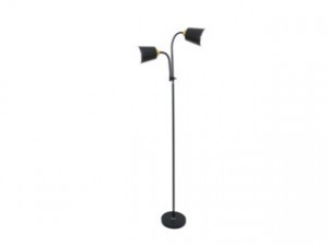 Ultraflash UF-404 C02 св-к напольный торшер 60W Е27 металл/пластик, черный